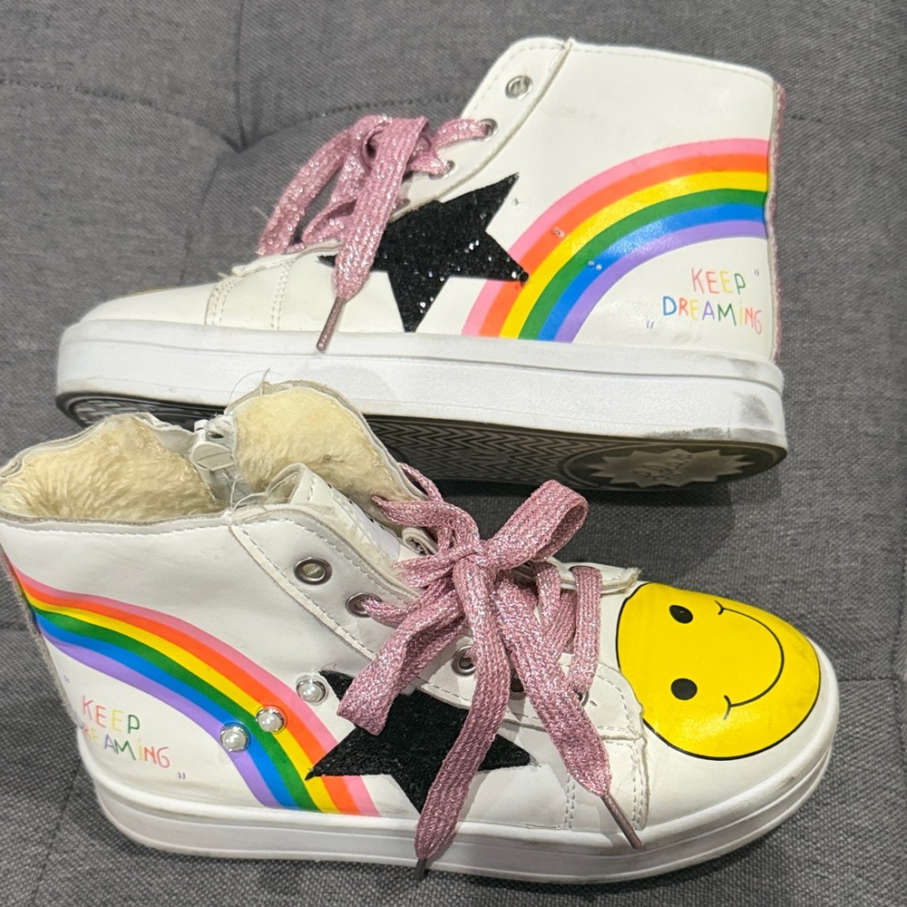 Lola + The Boys high top sparkle sneakers - Picture 2 of 6